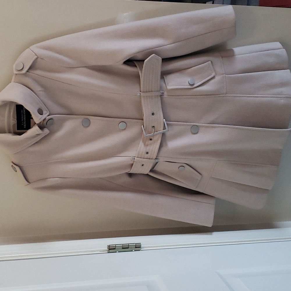 Military Style Wool Blend Coat